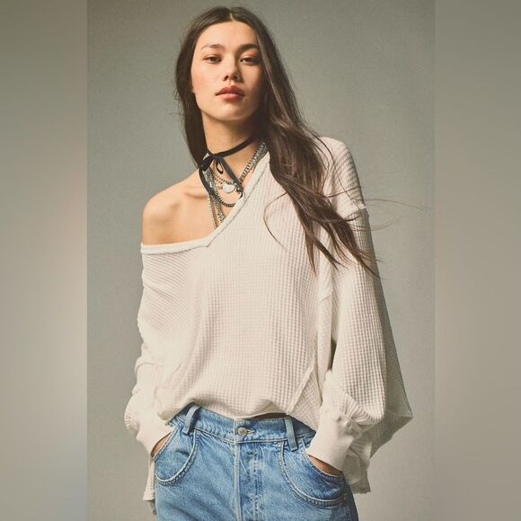 Free People Coraline Waffle Knit Tee - Picture 3 of 12